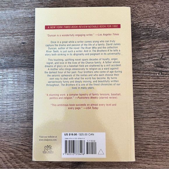 The Brothers K (paperback) - David James Duncan - Picture 2 of 6